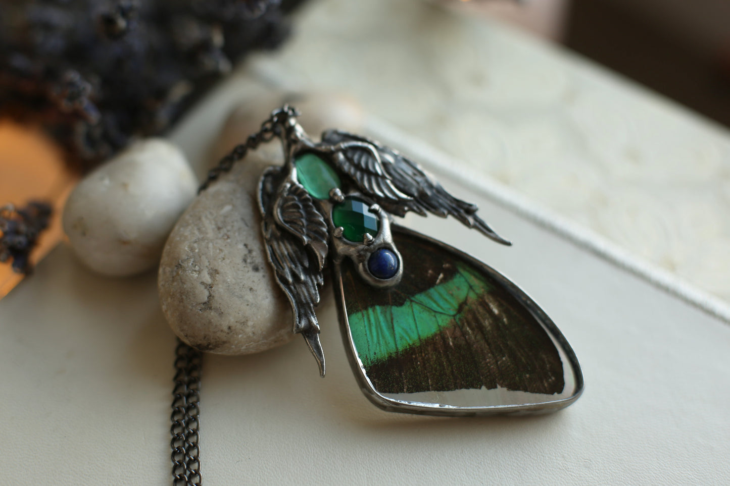 Butterfly Wing Necklace with crystals