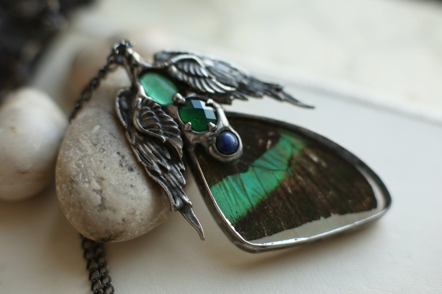 Butterfly Wing Necklace with crystals