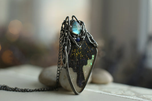  Black moth necklace