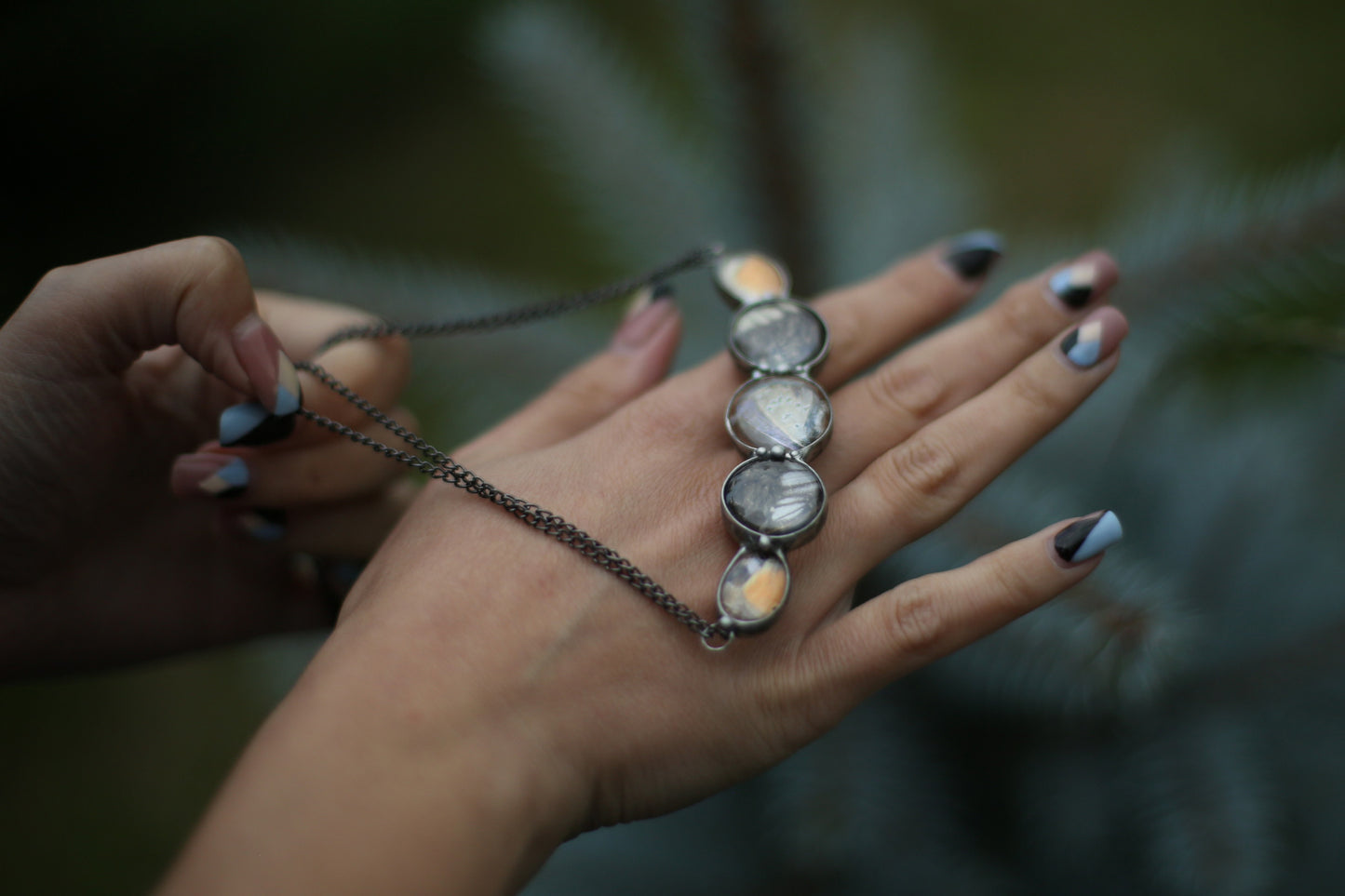 Large Butterfly wing necklace