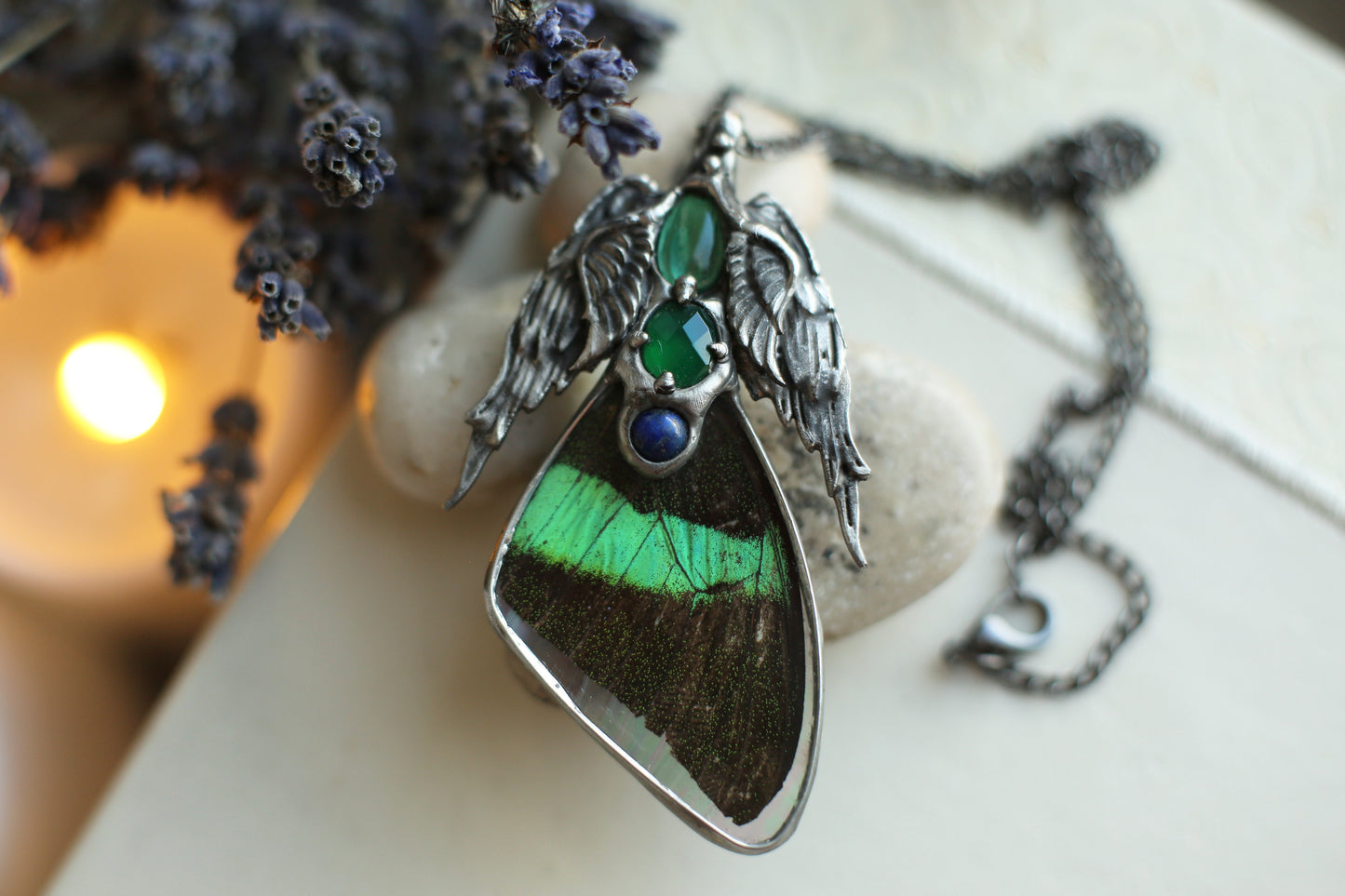 Butterfly Wing Necklace with crystals