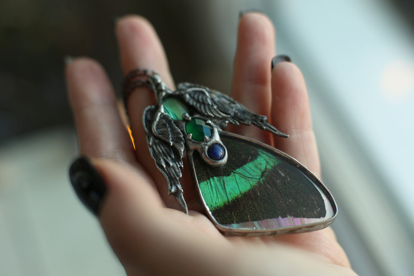 Butterfly Wing Necklace with crystals