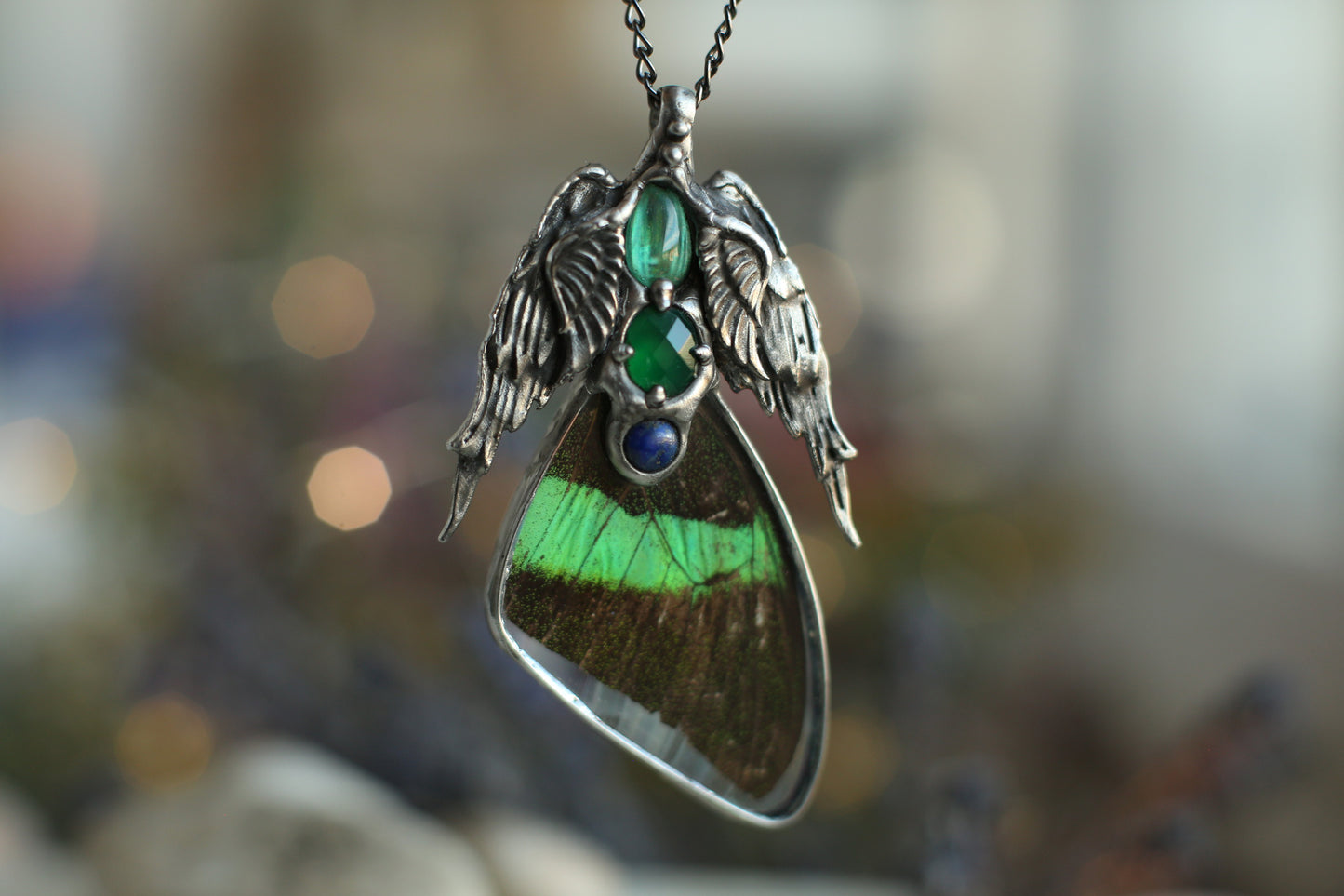 Butterfly Wing Necklace with crystals