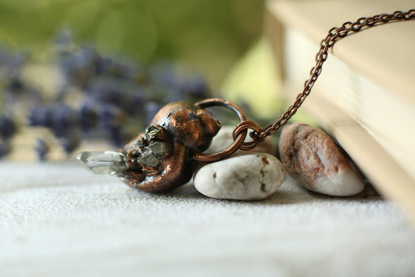 Electroformed shell necklace