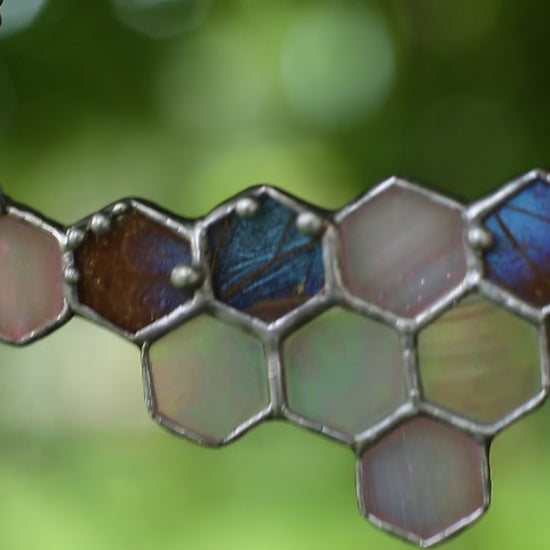 Geometric Hexagon Honeycomb Necklace