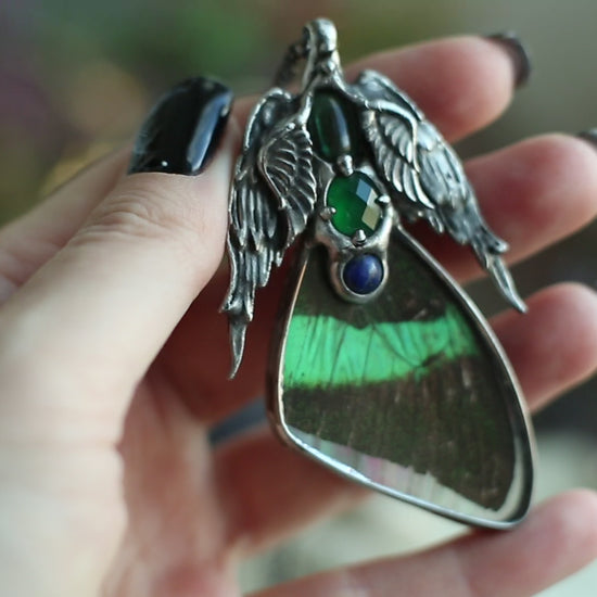 Butterfly Wing Necklace with crystals