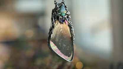 Dark butterfly wing pendant