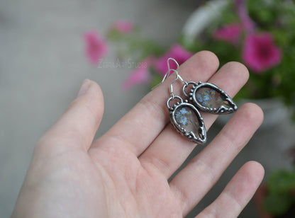 Forget me not earrings, Botanical earrings