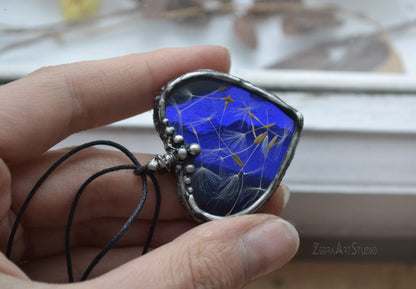 Blue Dandelion Wish necklace