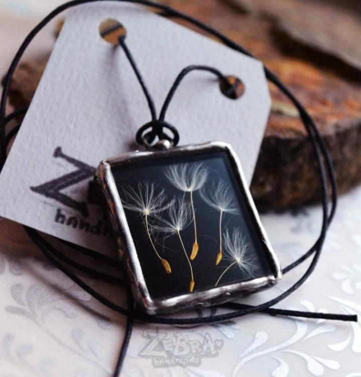 Dandelion wish necklace