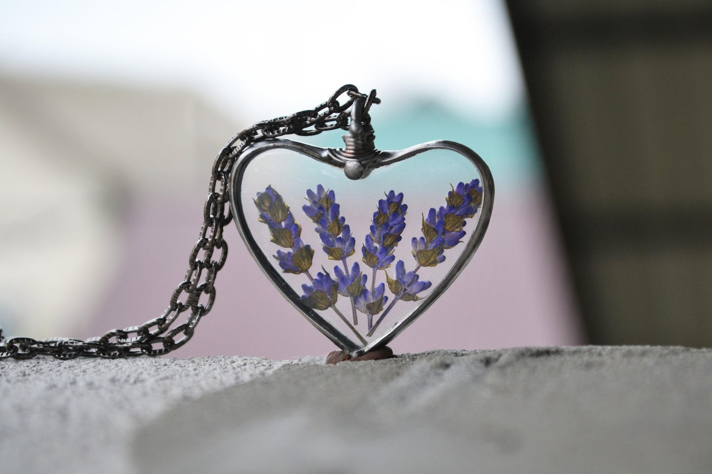 Lavender choker necklace